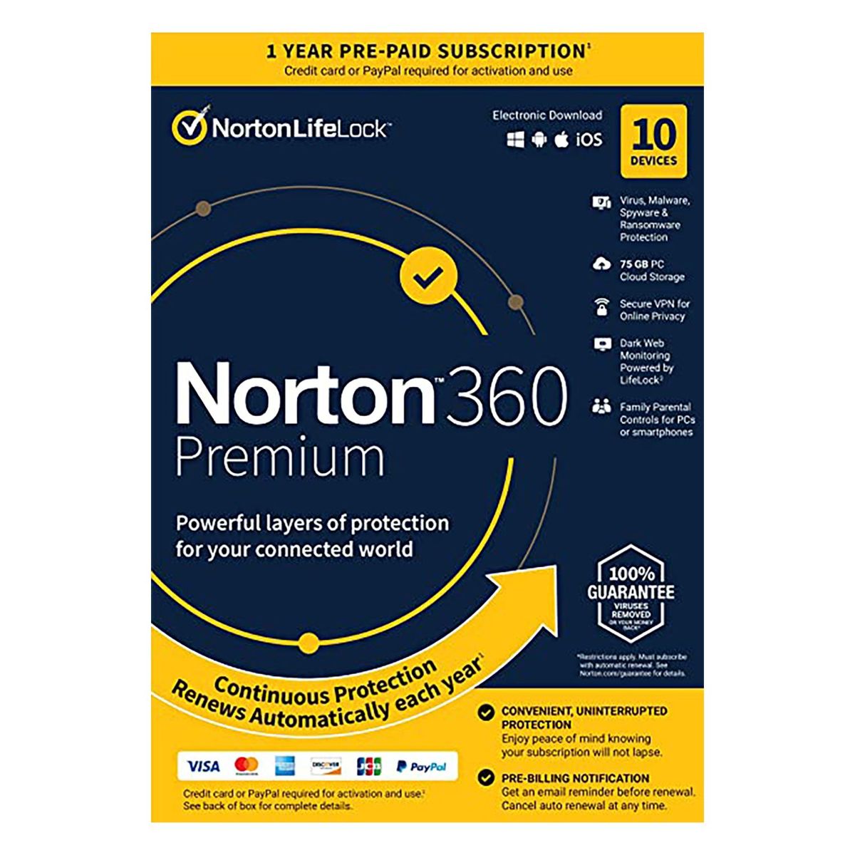 NORTON - ESD Norton 360 Premium 10, 75 gb