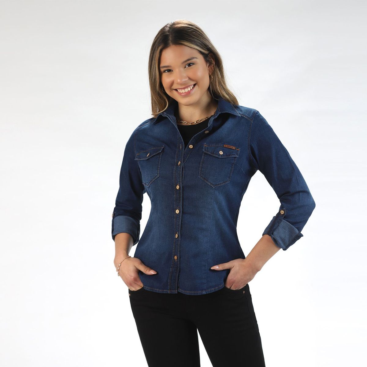 FORDAN JEANS - Camisa Denim Mujer Fordan Jeans