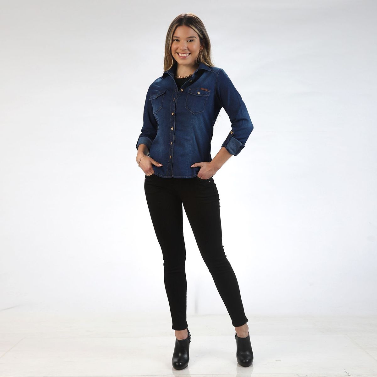 FORDAN JEANS - Camisa Denim Mujer Fordan Jeans