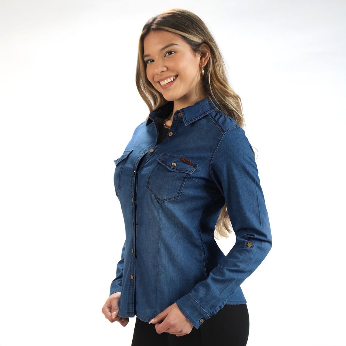 FORDAN JEANS - Camisa Denim Mujer Fordan Jeans