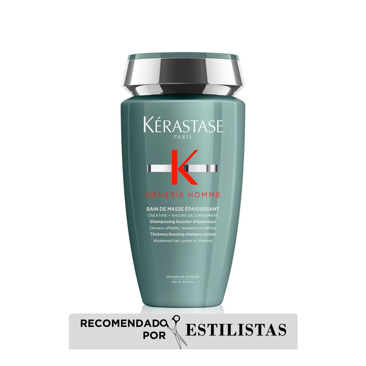 KERASTASE - Shampoo Potenciador Del Grosor Para Cabellos Debilitados Con Tendencia A Afinarsegenesis Homme Bain Masse 250Ml
