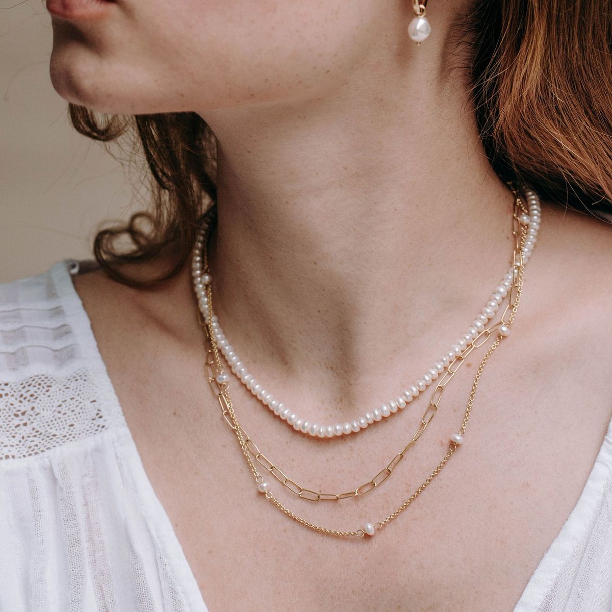 CLAUDIA NAVARRO - Gargantilla Mujer Claudia Navarro Mix Pearl Gold