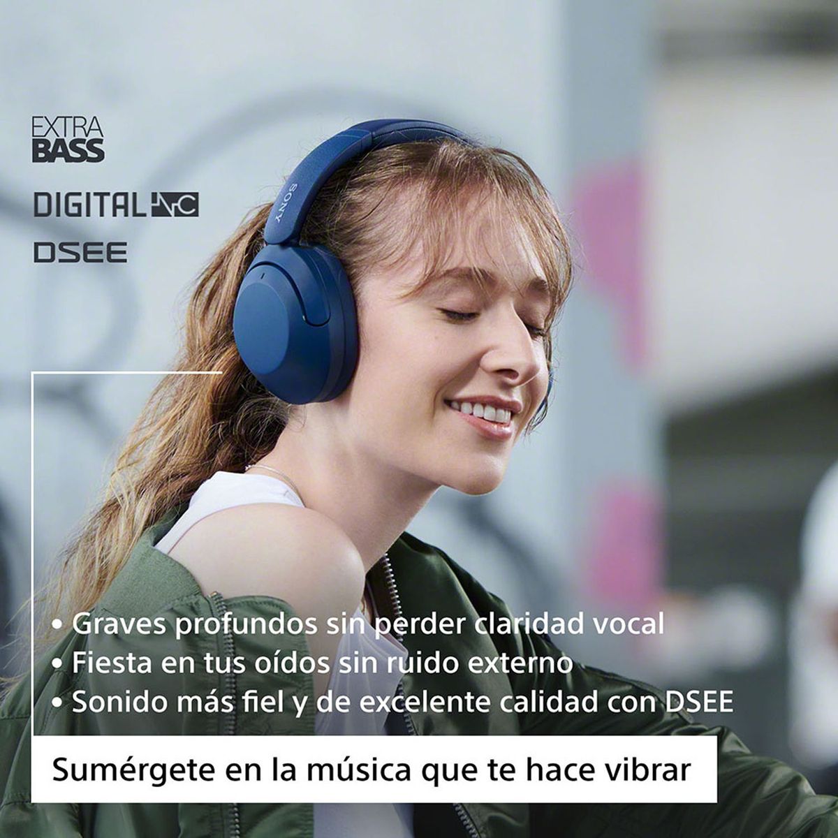 SONY - Audífonos Noise Cancelling con Bluetooth y Extra Bass WH-XB910N