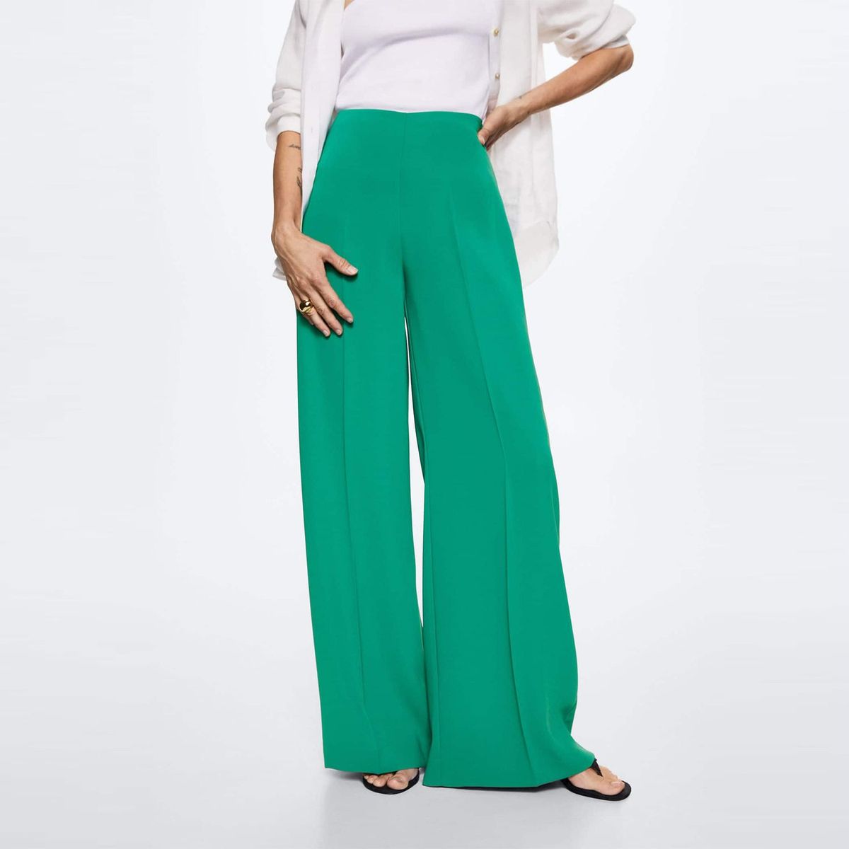 MANGO - Pantalón Straight Mujer Mango