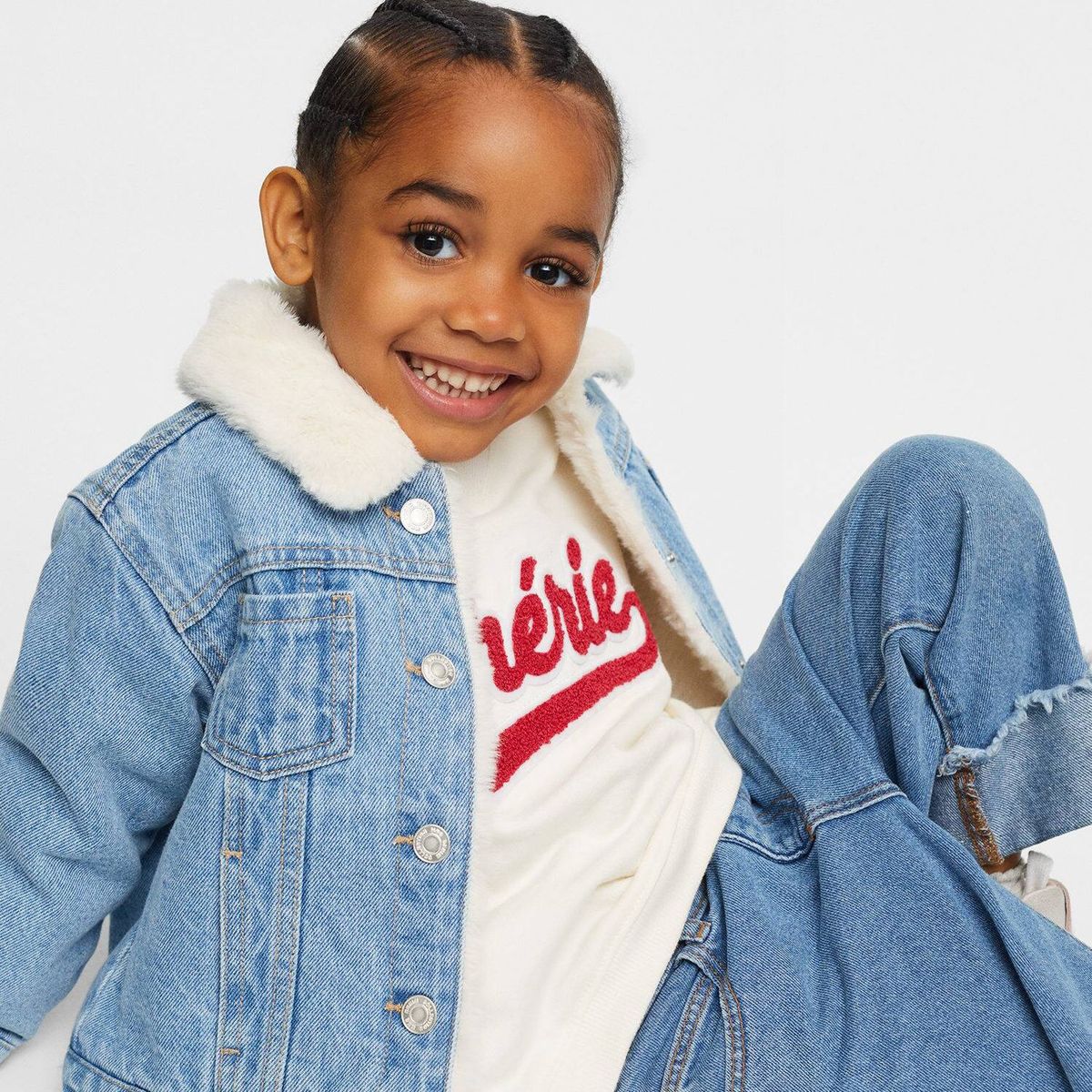 MANGO KIDS - Casaca Jean Bebé niña Mango Kids