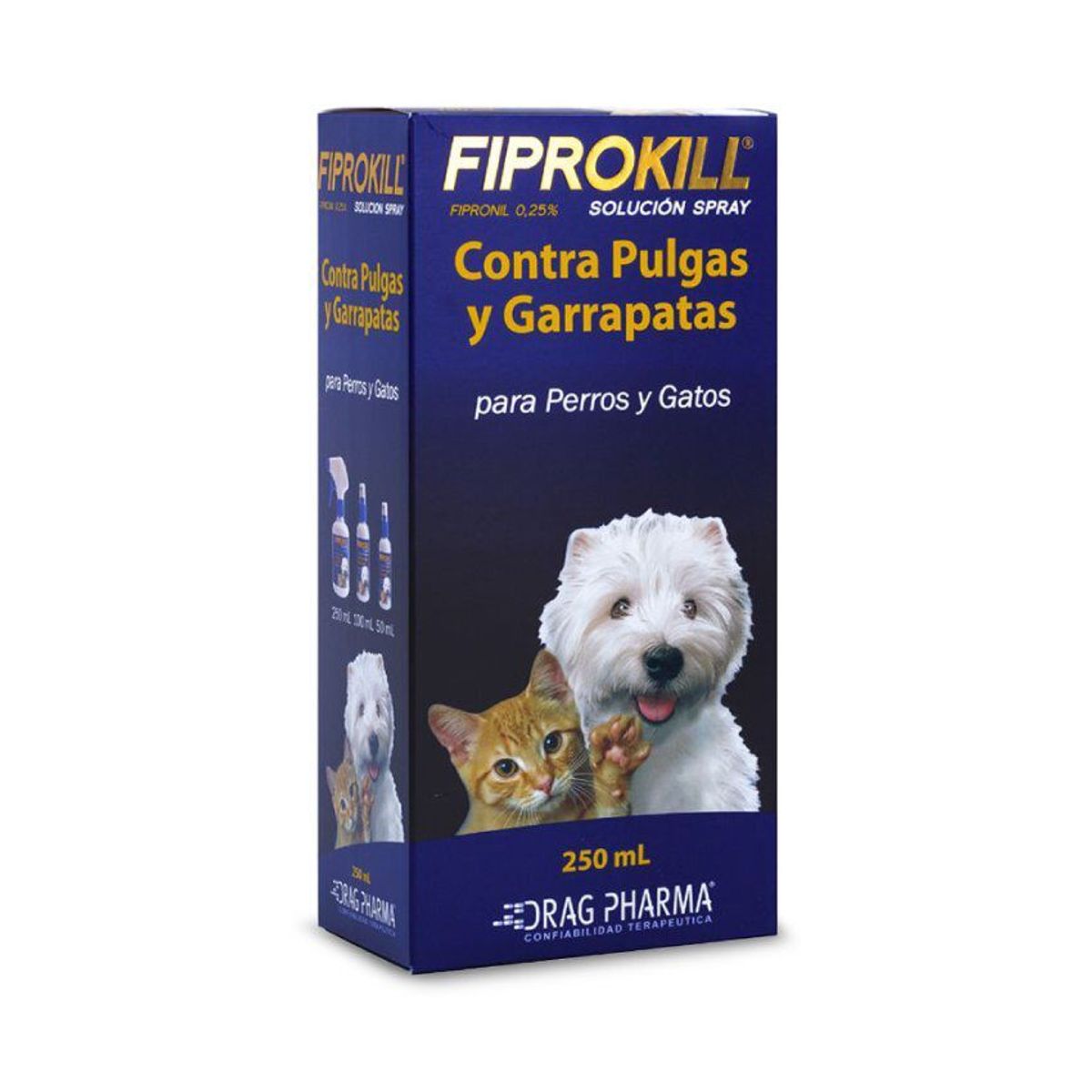 DRAG PHARMA - Fiprokil Spray Control De Pulgas Y Garrapatas P
