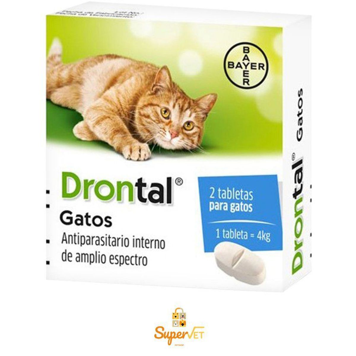 BAYER - Antiparasitario Interno Para Gatos Bayer Dronta