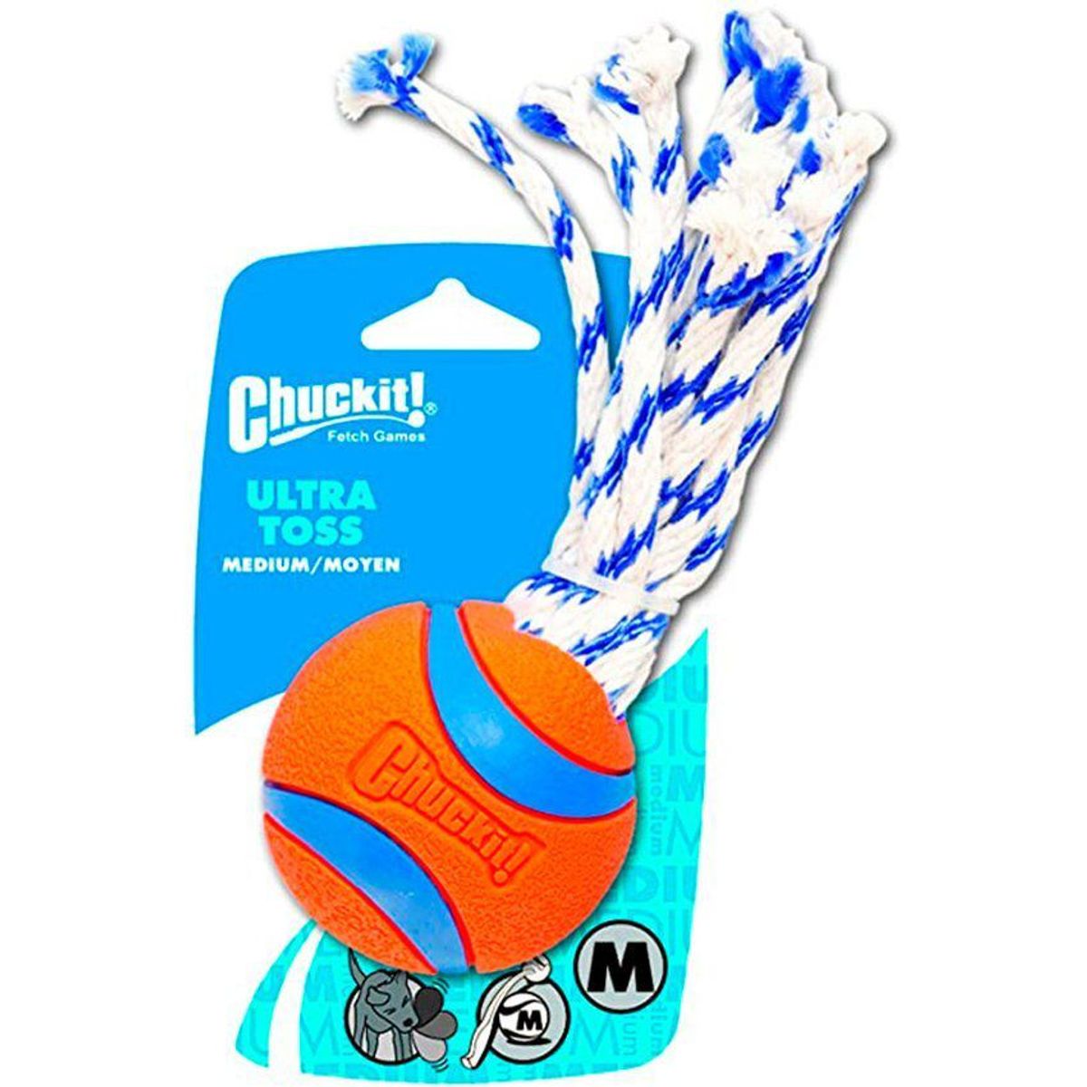 CHUCKIT - Pelota Con Cuerda Perros Chuckit Sacudir Tamaño