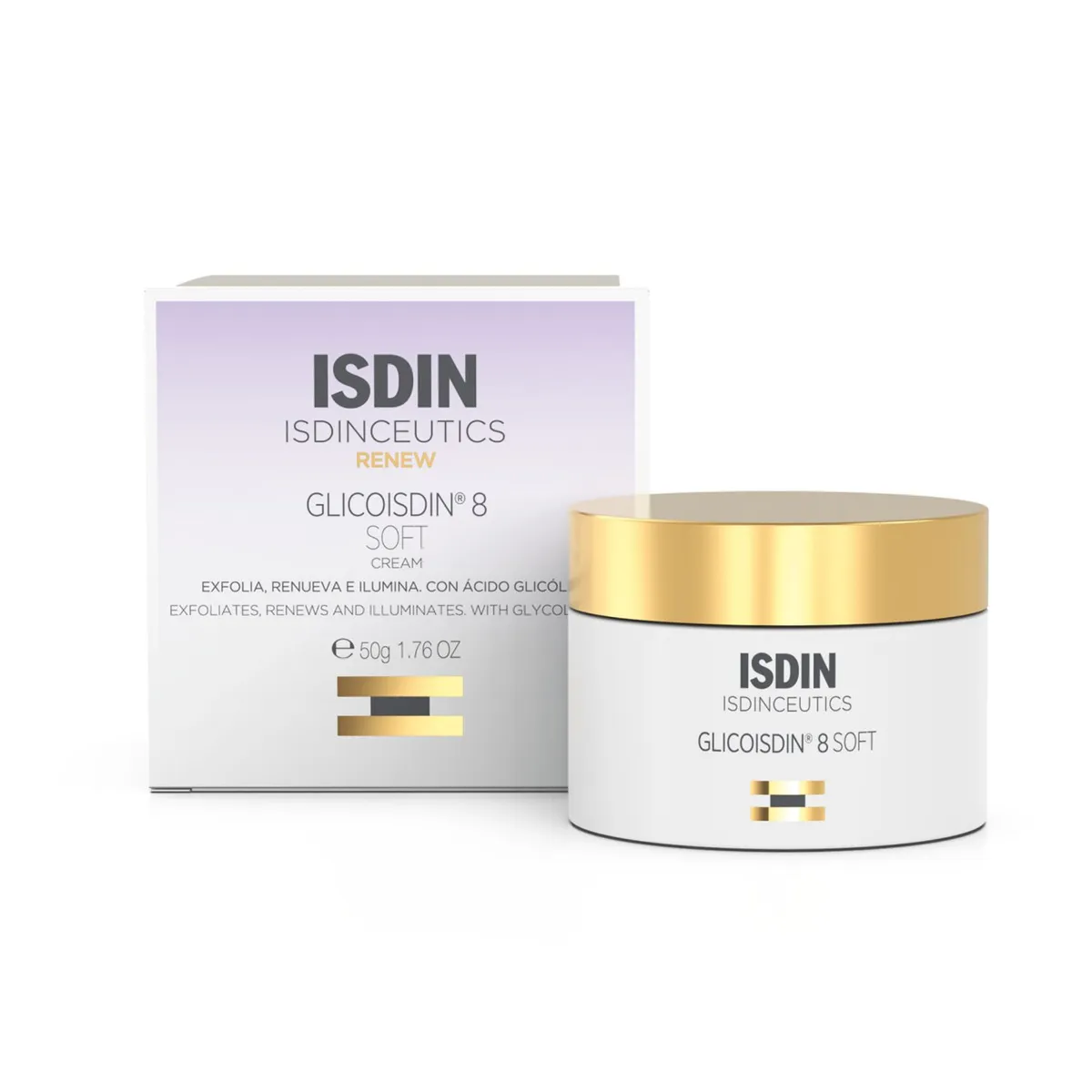 ISDIN - ISDIN Isdinceutics Glicoisdin 8 Soft 50G - Crema Peeling facial exfoliante con ácido glicolico