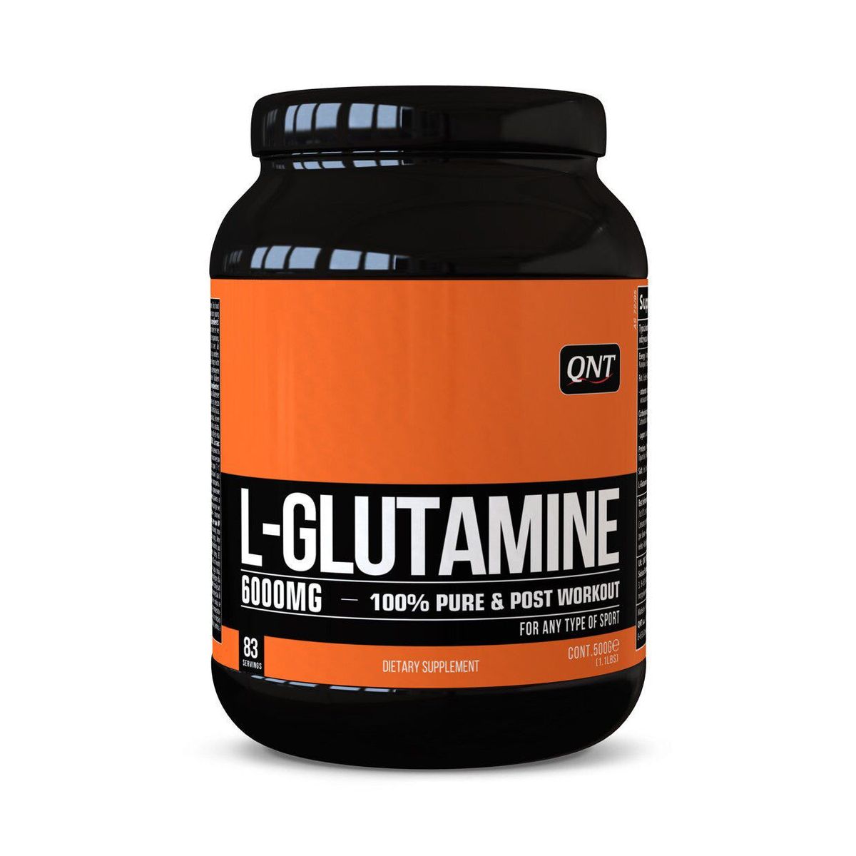  - L-Glutamina 6000 Mg en Polvo 500 Gr Sin sabor