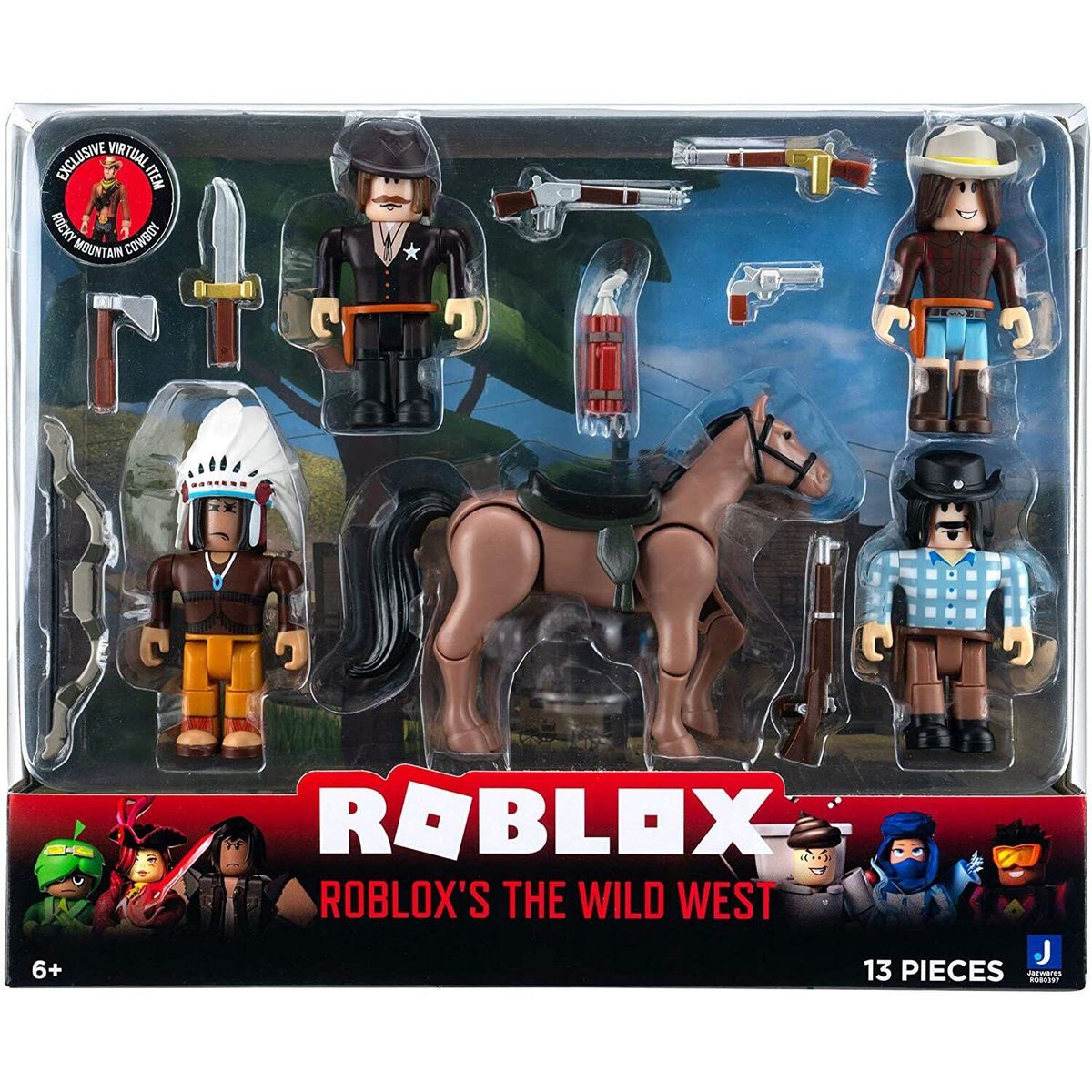 JAZWARES - Juguete Roblox El Salvaje Oeste Pack