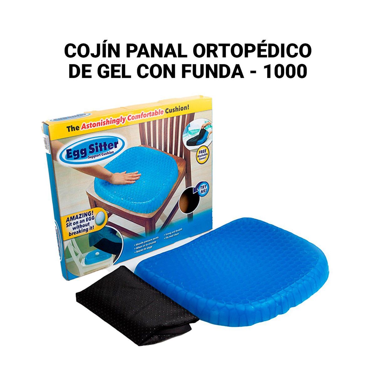 GENERICO - Asiento CojinGelPara Sillas Auto Oficina 1000gr