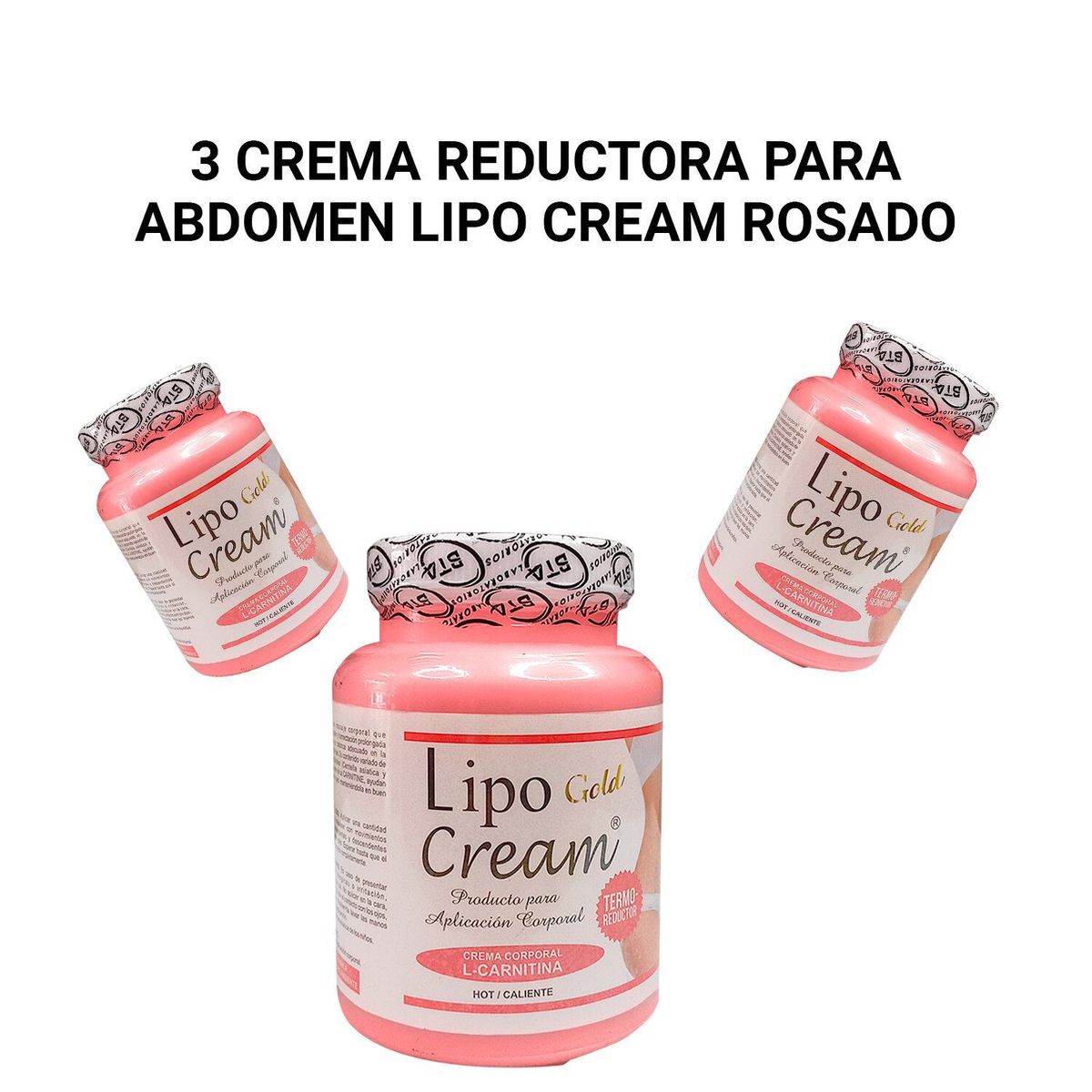 GENERICO - 3 Crema Para Abdomen Lipo Cream Rosado