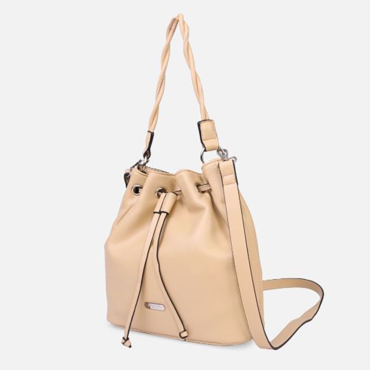 CREPIER - Cartera Bucket Mujer Crepier Blasina Beige