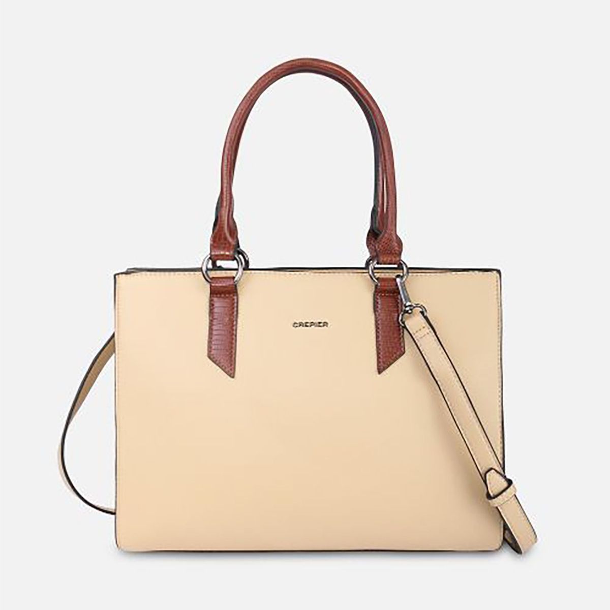 CREPIER - Cartera Satchel Mujer Crepier Zofiana Amarillo