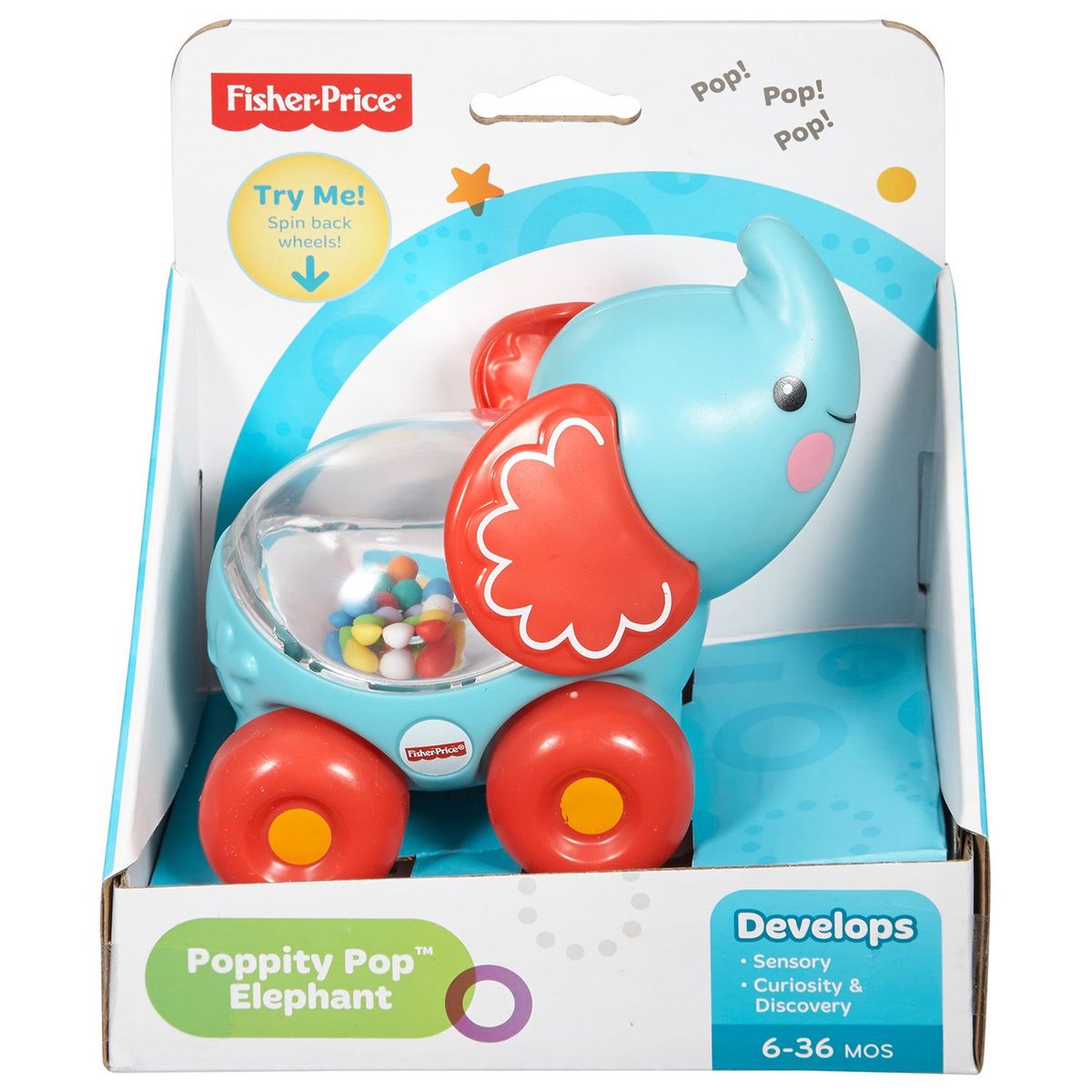FISHER PRICE - Tortuguita Carrito Bolitas Saltarinas