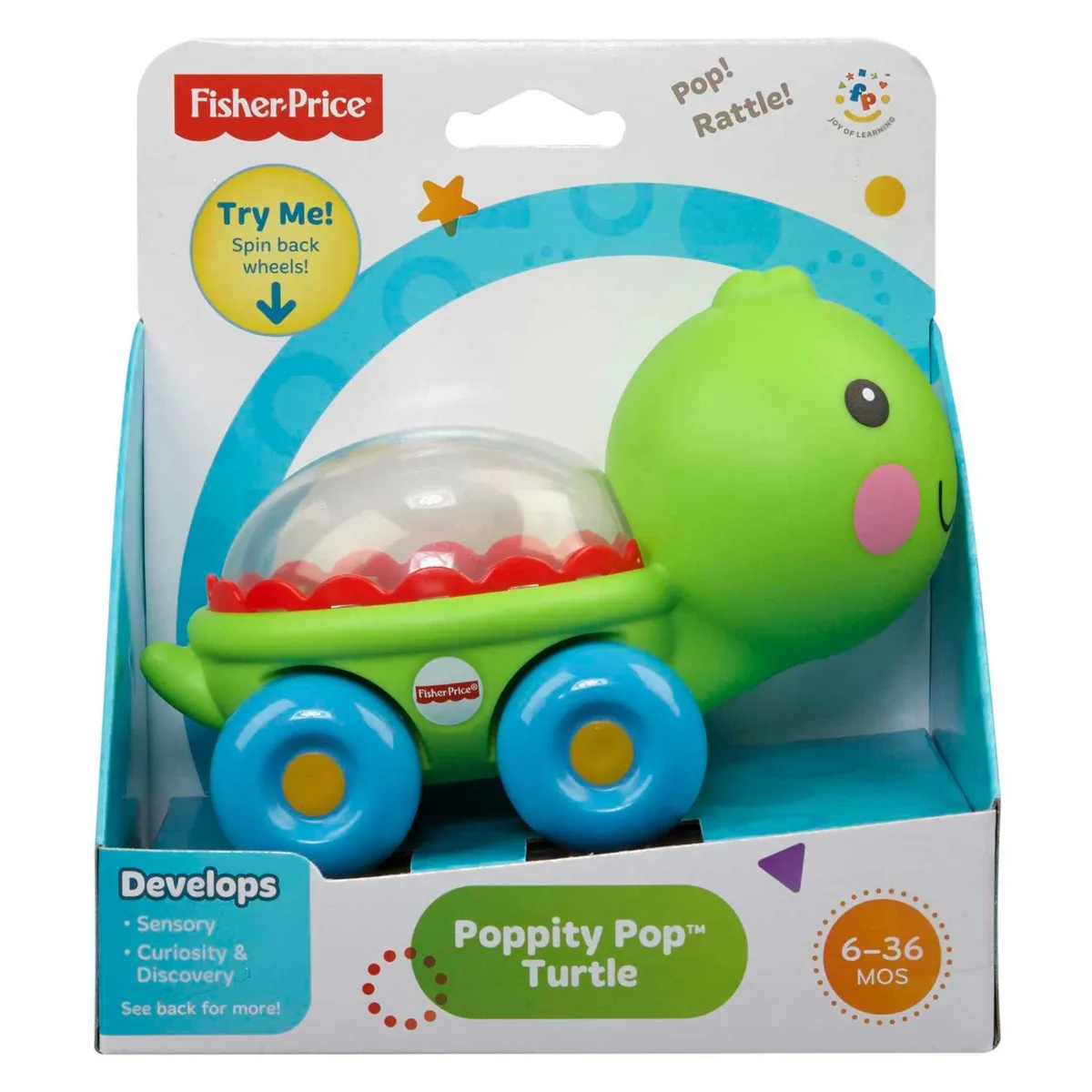 FISHER PRICE - Tortuguita Carrito Bolitas Saltarinas