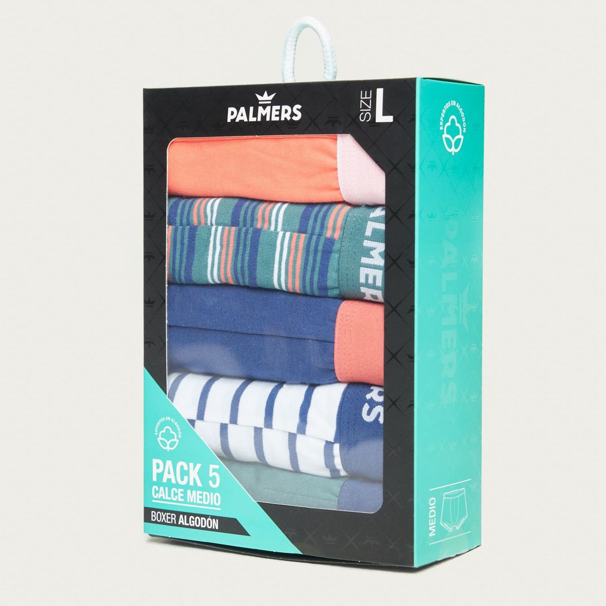 PALMERS - Pack x5 Boxer Medio Algodón