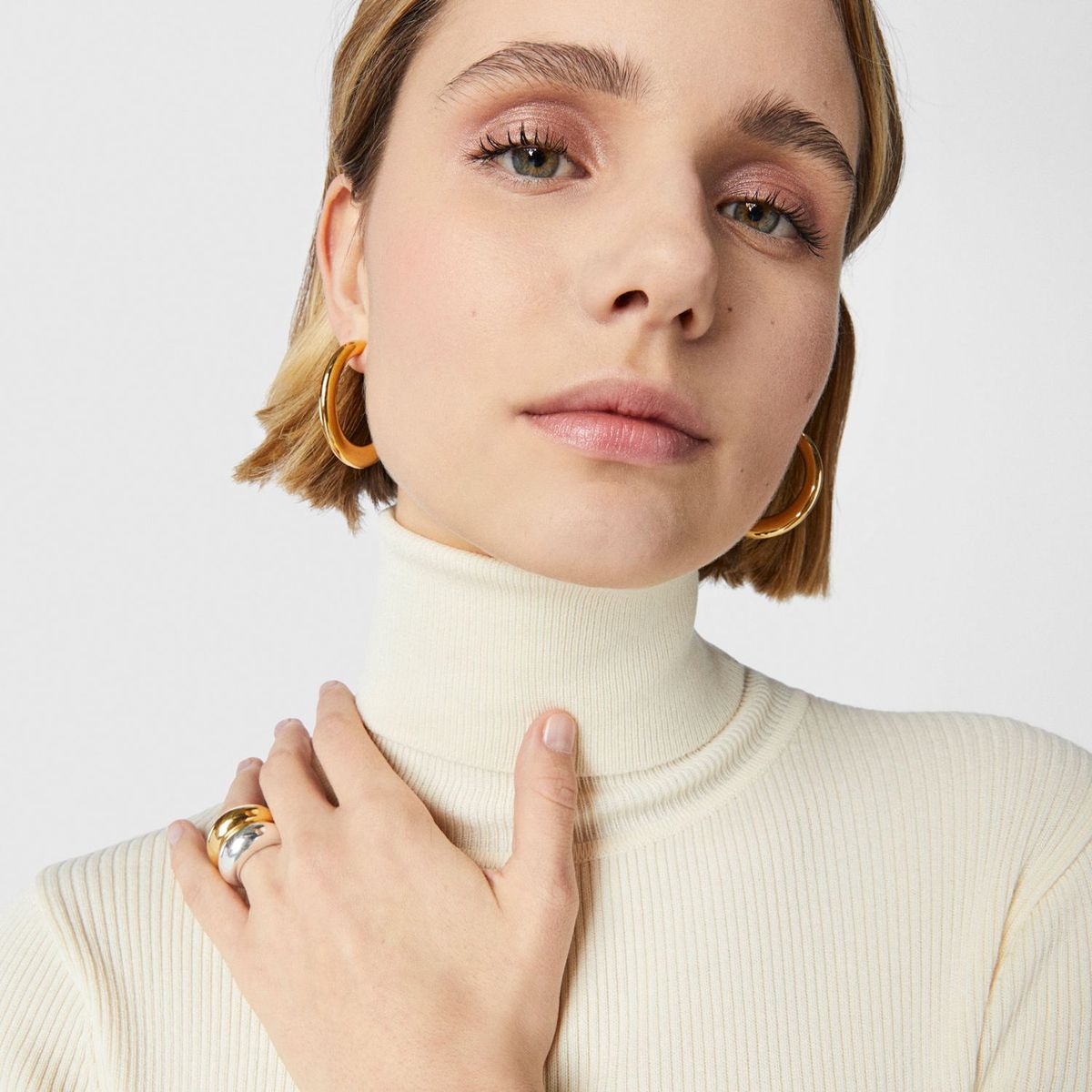 TOUS - Pendientes Aro Plata Vermeil