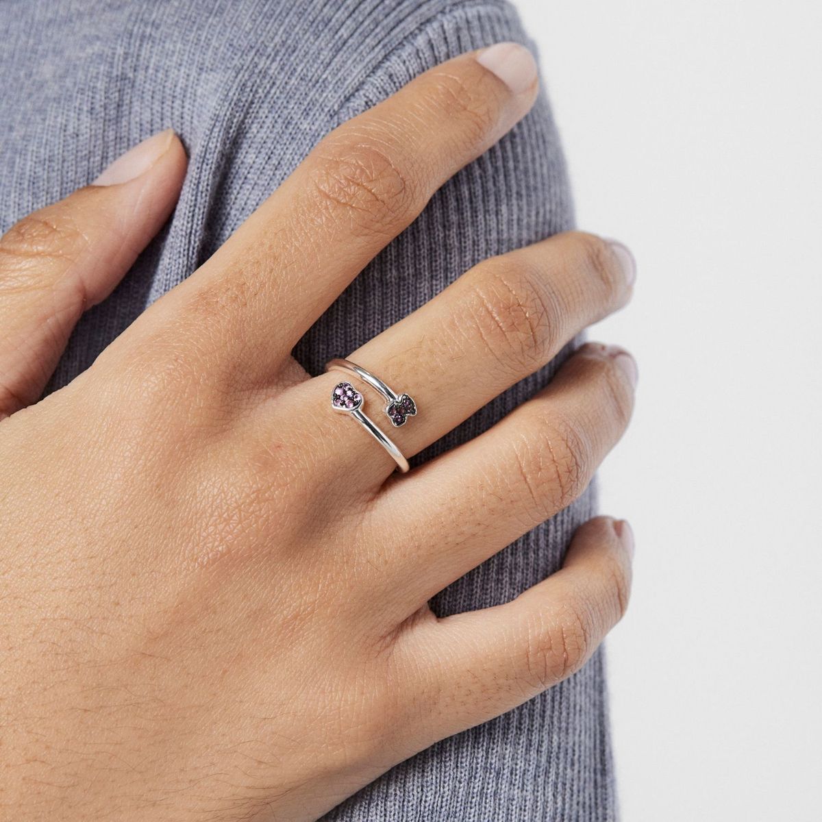 TOUS - Anillo Plata Zafiros  Amatistas