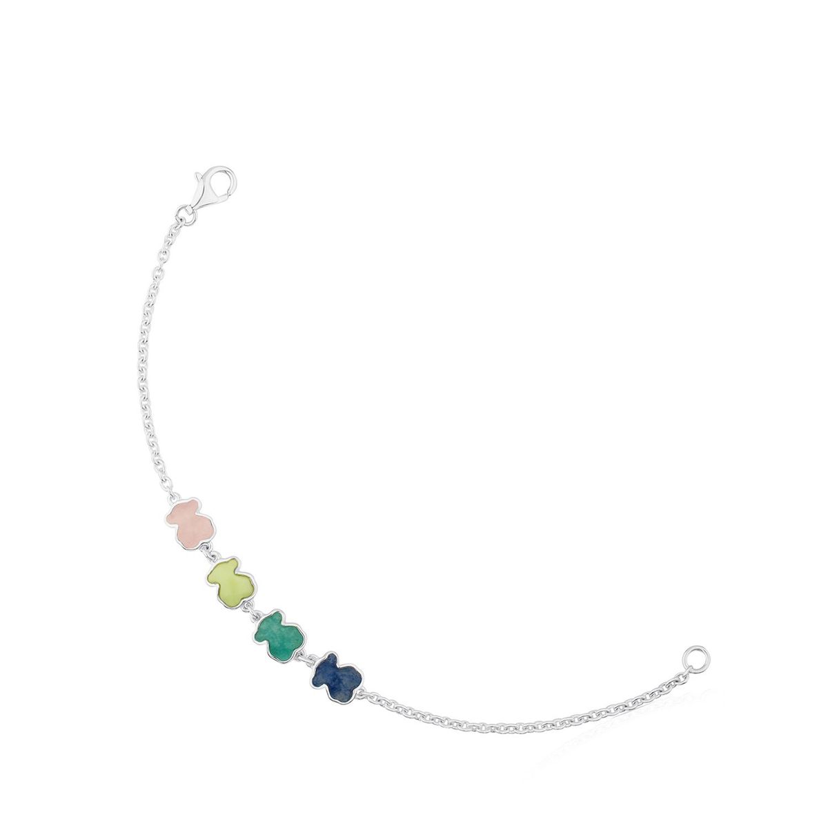 TOUS - Pulsera De Plata Con Cuatro Gemas