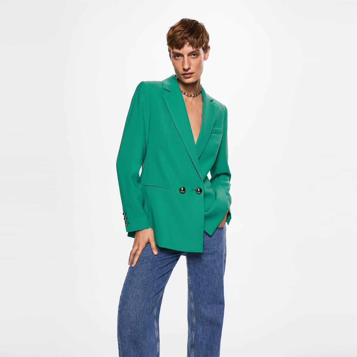 MANGO - Blazer Casual Mujer Mango