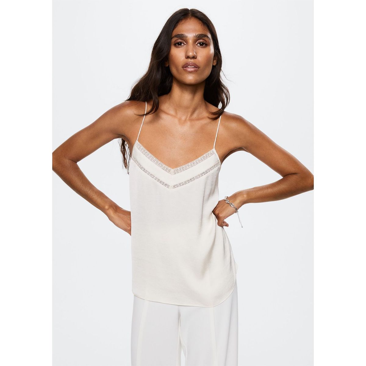 MANGO - Top Lencero Mujer Mango