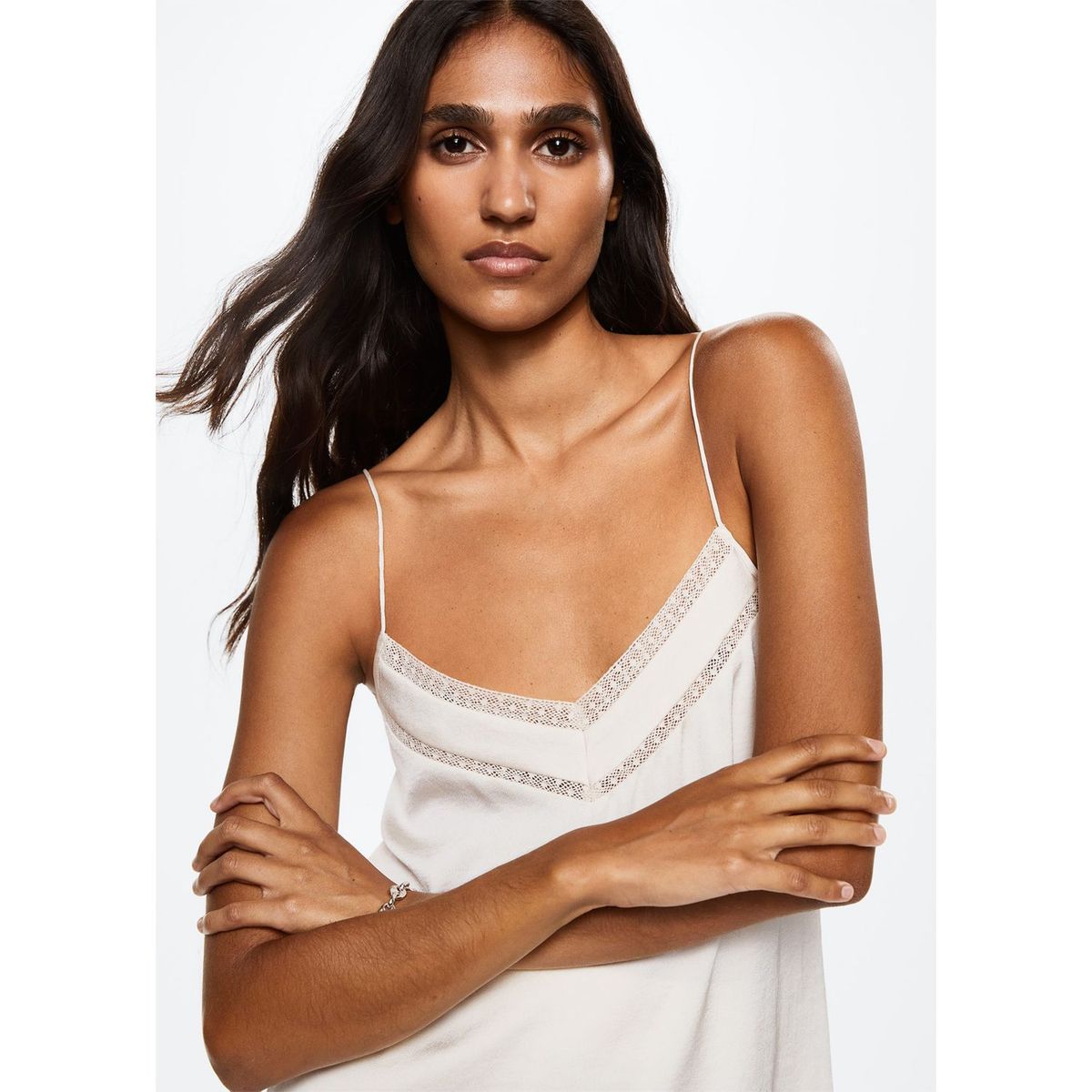 MANGO - Top Lencero Mujer Mango