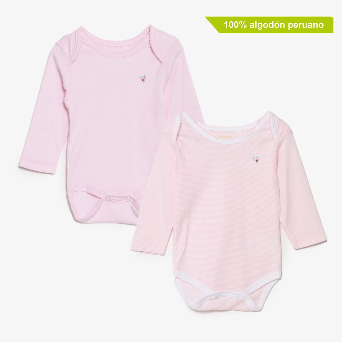 YAMP - Body Bebé niña Pack x2 Algodón Yamp