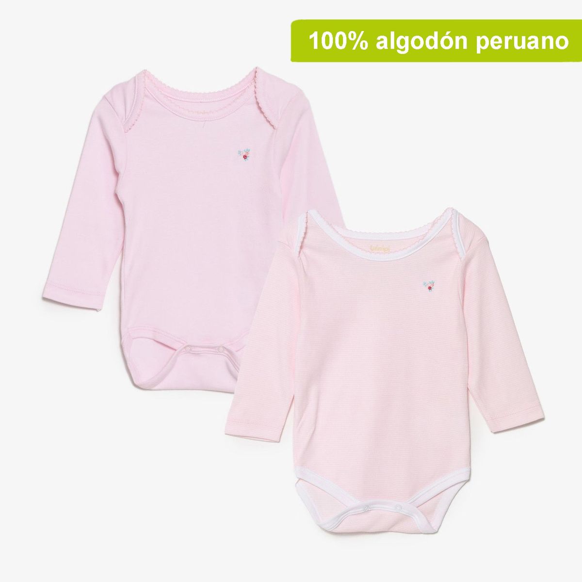 YAMP - Body Bebé niña Pack x2 Algodón Yamp