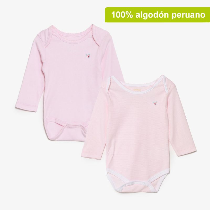 YAMP - Body Bebé niña Pack x2 Algodón Yamp