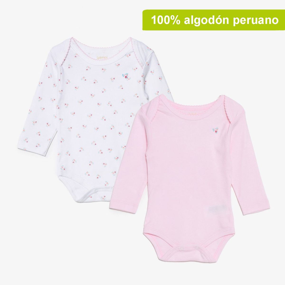 YAMP - Body Bebé niña Pack x2 Algodón Yamp