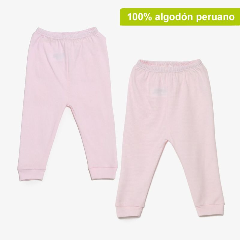 YAMP - Pantalón Bebé Niña Pack X2 Algodón Yamp
