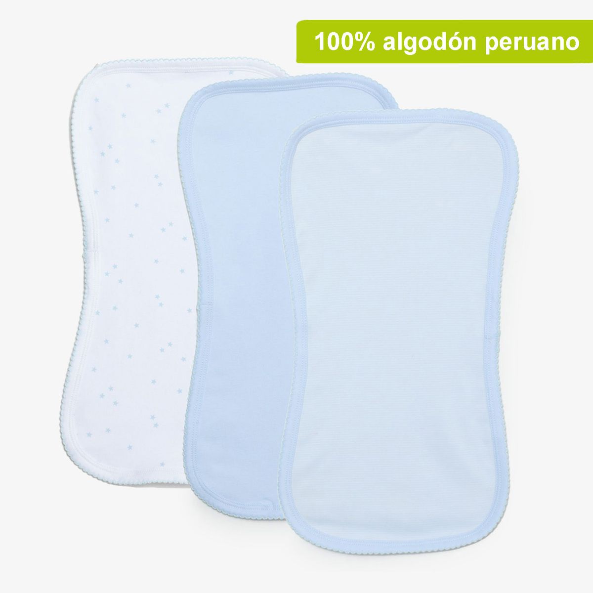 YAMP - Babero Bebé Niño Pack x3 Algodón Yamp