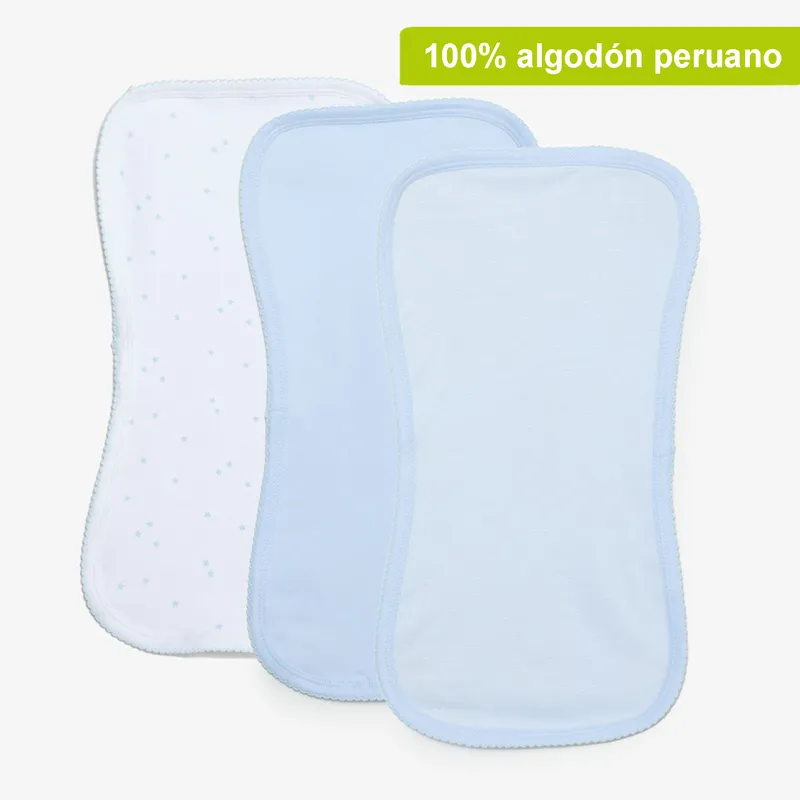 YAMP - Babero Bebé Niño Pack x3 Algodón Yamp