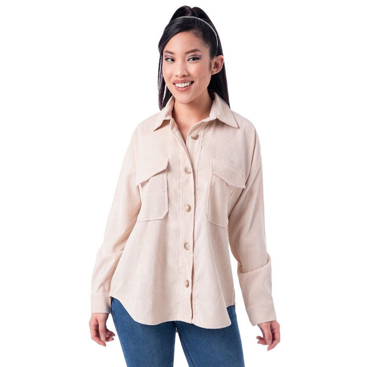 SQUEEZE - Blusa Corduroy M/Larga Mujer