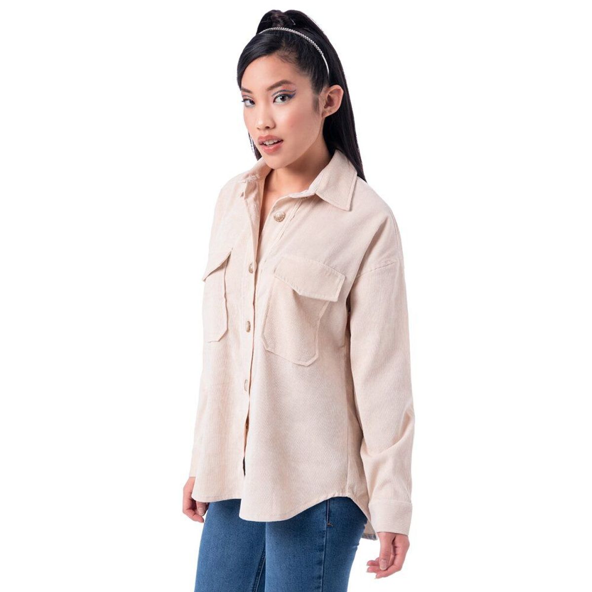 SQUEEZE - Blusa Corduroy M/Larga Mujer