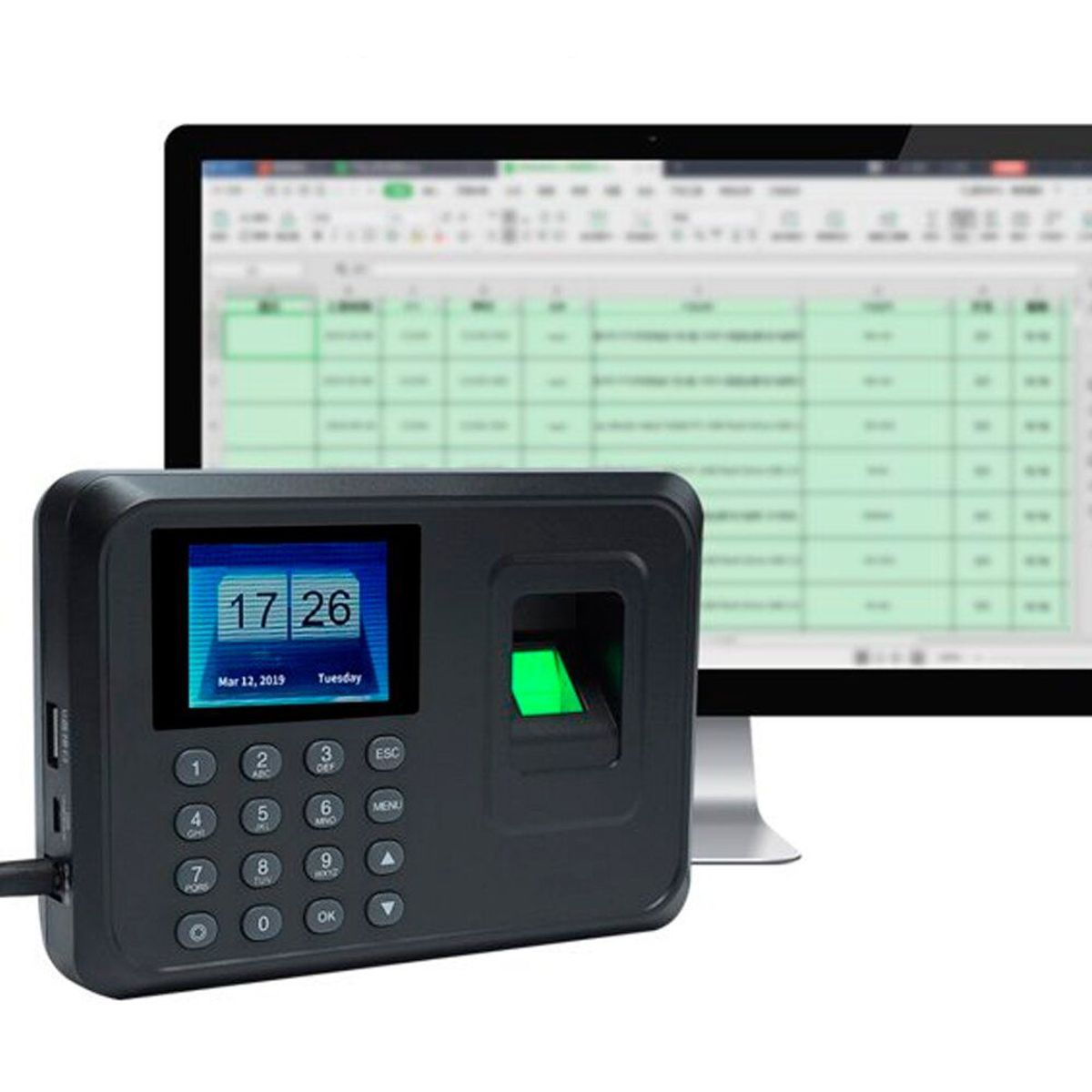 CC GROUP - Reloj Control De Asistencia Con Huella Digital