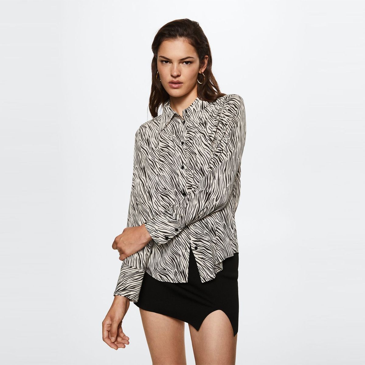 MANGO - Blusa Manga Larga Mujer Mango