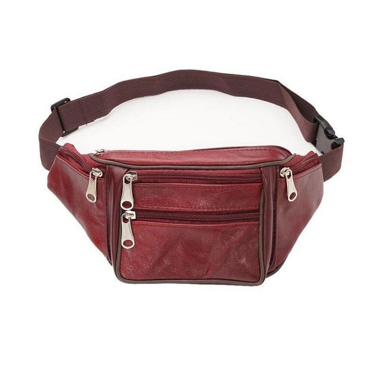 GENERICO - Riñonera Multibolsillos Guinda