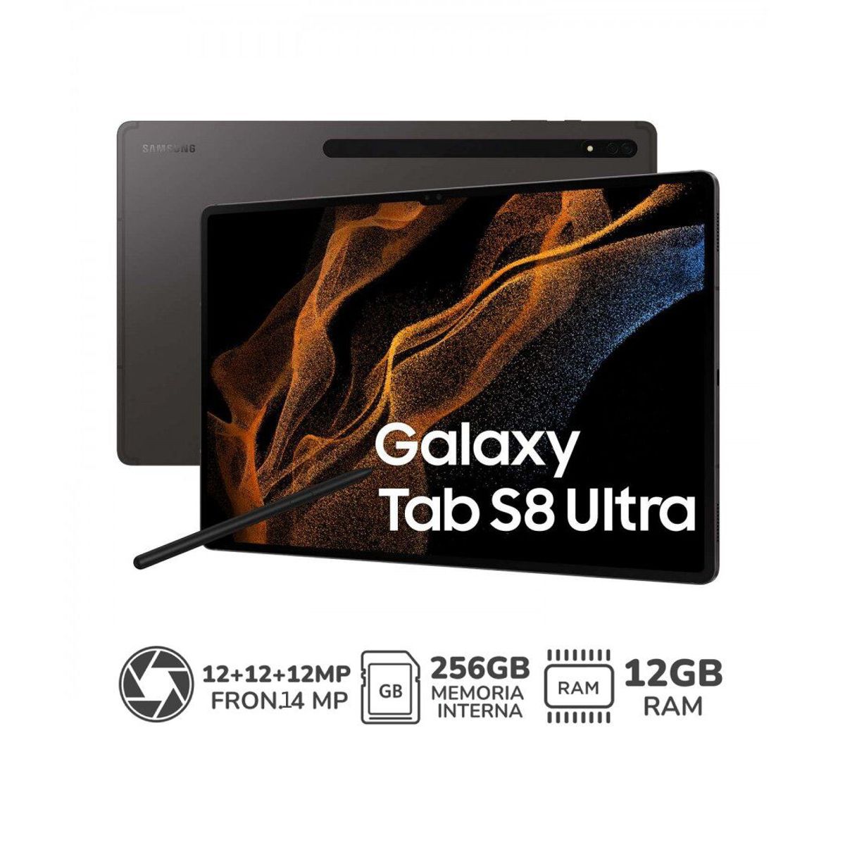 SAMSUNG - Tablet Galaxy Tab S8 Ultra 256GB 12GB SM-X900N