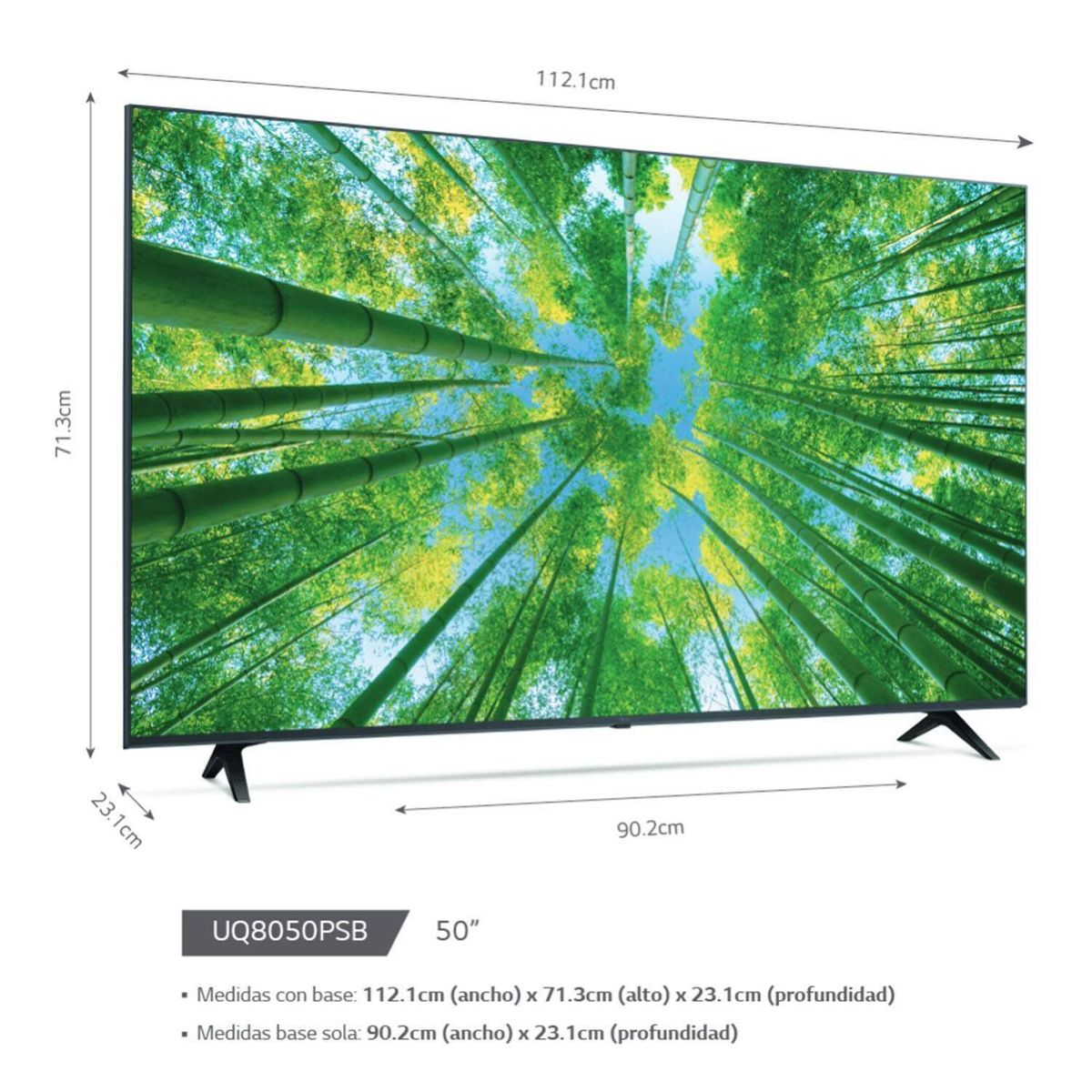 LG - Televisor 55" LG UHD 4K ThinQ AI 55UQ8050PSB