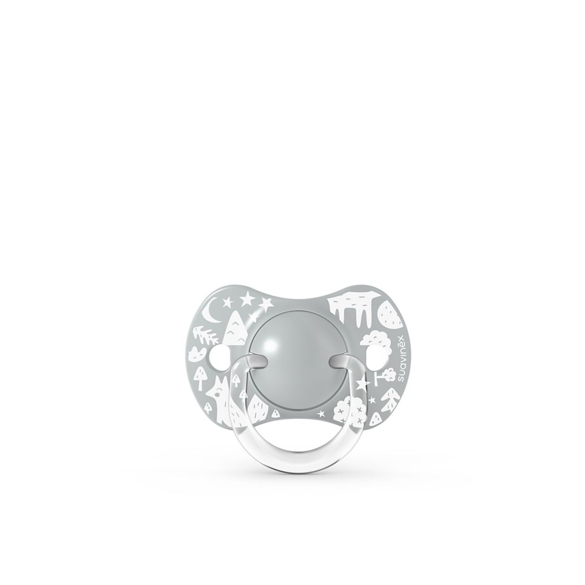 SUAVINEX - Chupón Con Tetina Fisiológica Sx Pro Fox 6-18M X2 Unid Gris