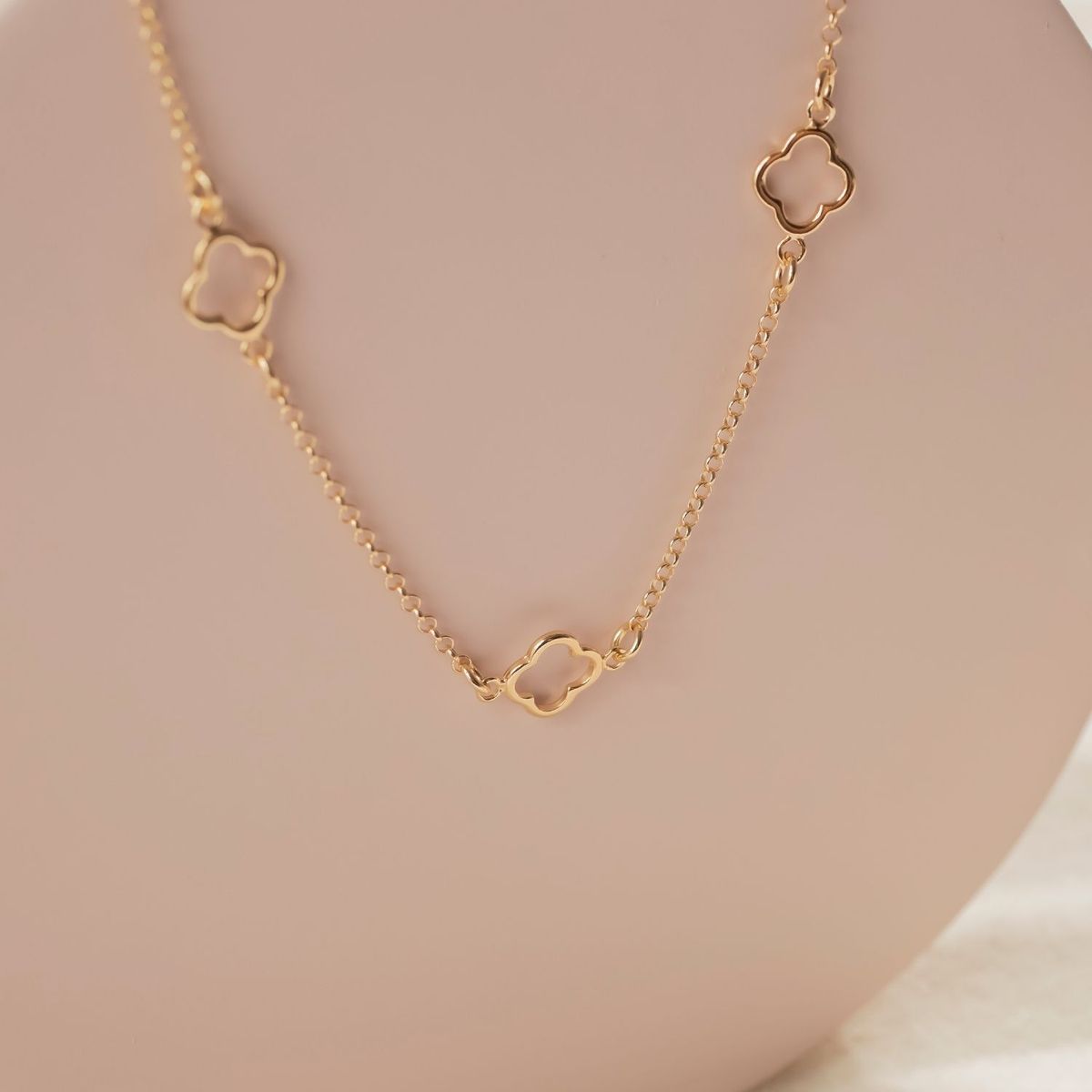 ADRIA - Collar Gema Plata Oro Amarillo Mujer