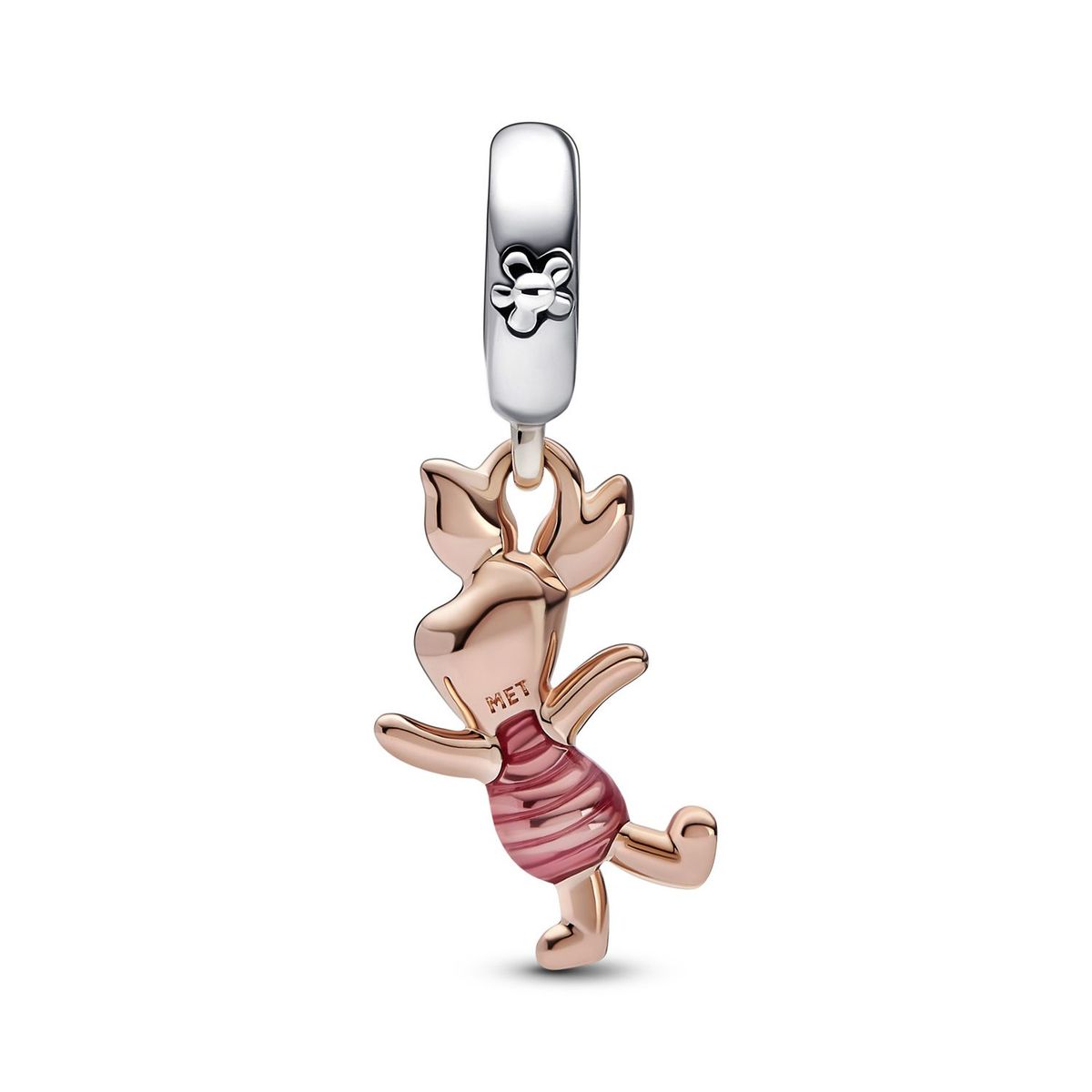 PANDORA - Disney Winnie Pooh, charm colgante Piglet Recubrimiento en Oro Rosa de 14k | Pandora Plata Esterlina
