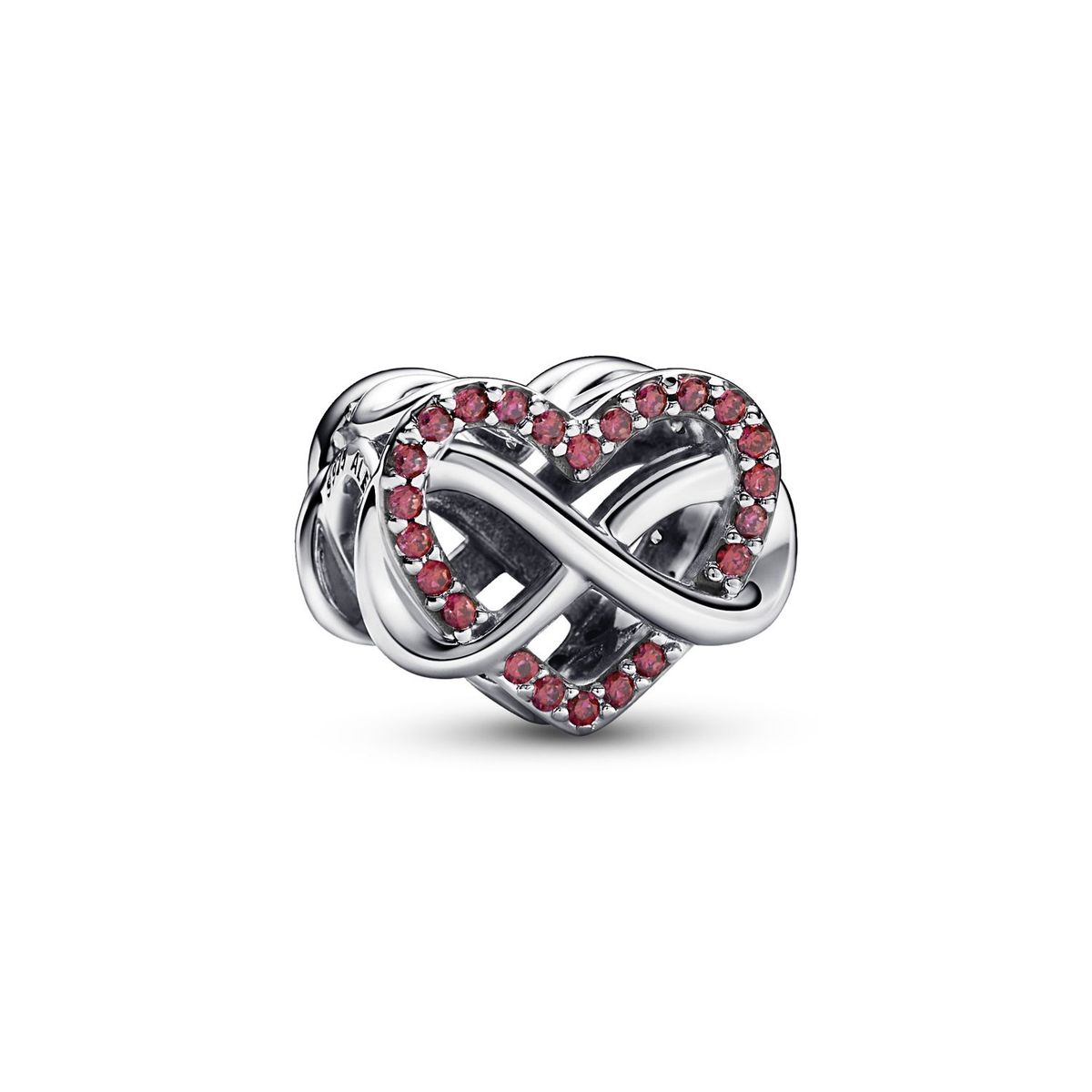 PANDORA - Charm de familia Corazón Rojo Infinito Pandora Plata Esterlina