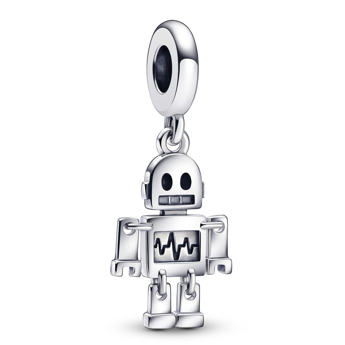 PANDORA - Charm colgante Bestie Bot Robot Pandora Plata Esterlina