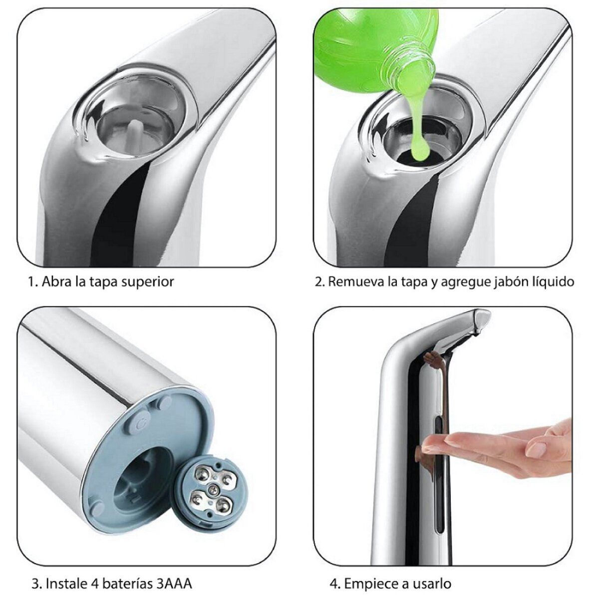 WESTINGHOUSE - Dispensador Jabón Líquido Sensor Plata 400ml