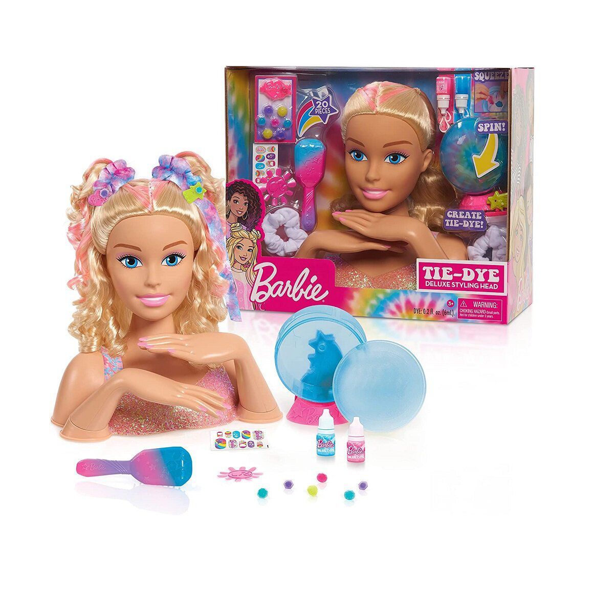 BARBIE - Barbie Deluxe Cabezal De Peinado, 22 Piezas