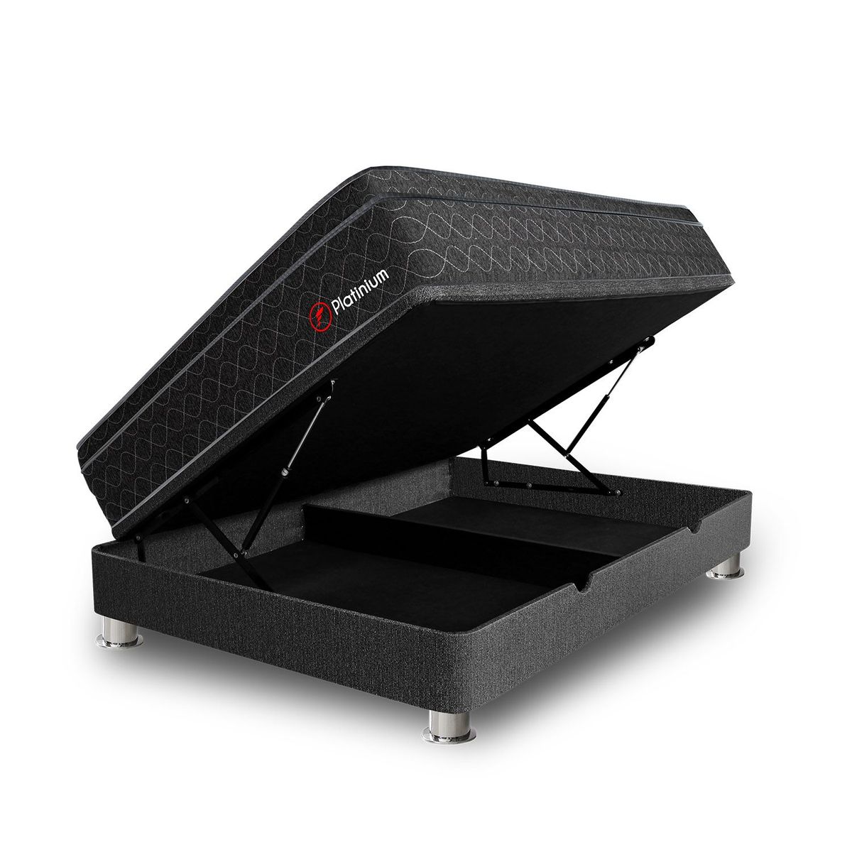 FORLI - Cama Boxet Platinium 2 Plz + 2 Almohadas Viscoelásticas + Protector
